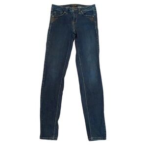 Cache Jeweled Pockets Medium Wash Skinny Jeans Women’s Size 0